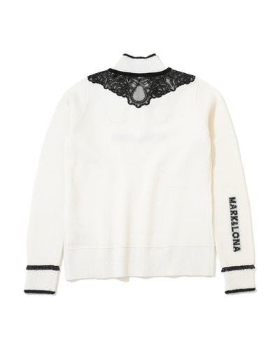 W GN LACE COLLAR POINT KNIT HIGHNECK LR4IB05F