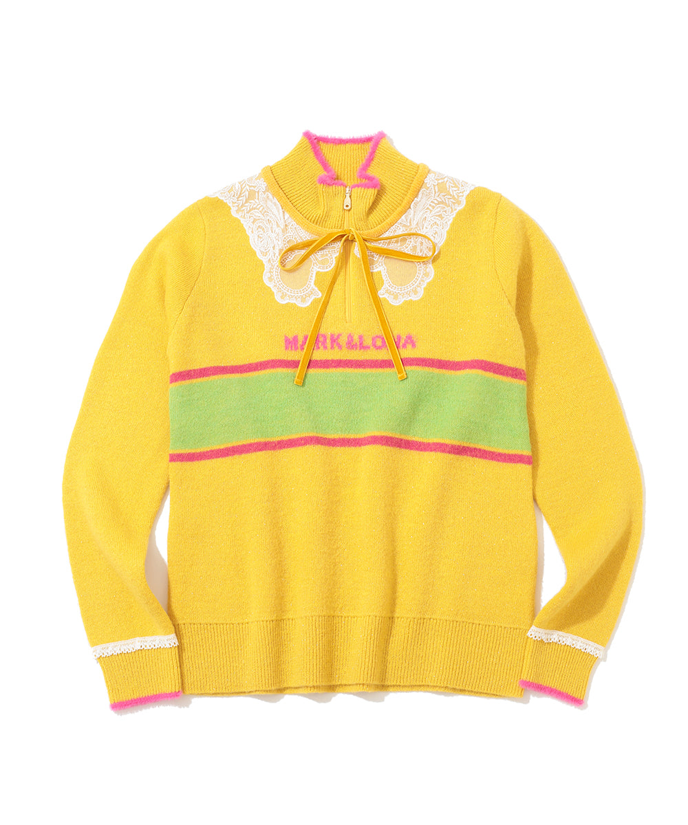 W GN LACE COLLAR POINT KNIT HIGHNECK LR4IB05F