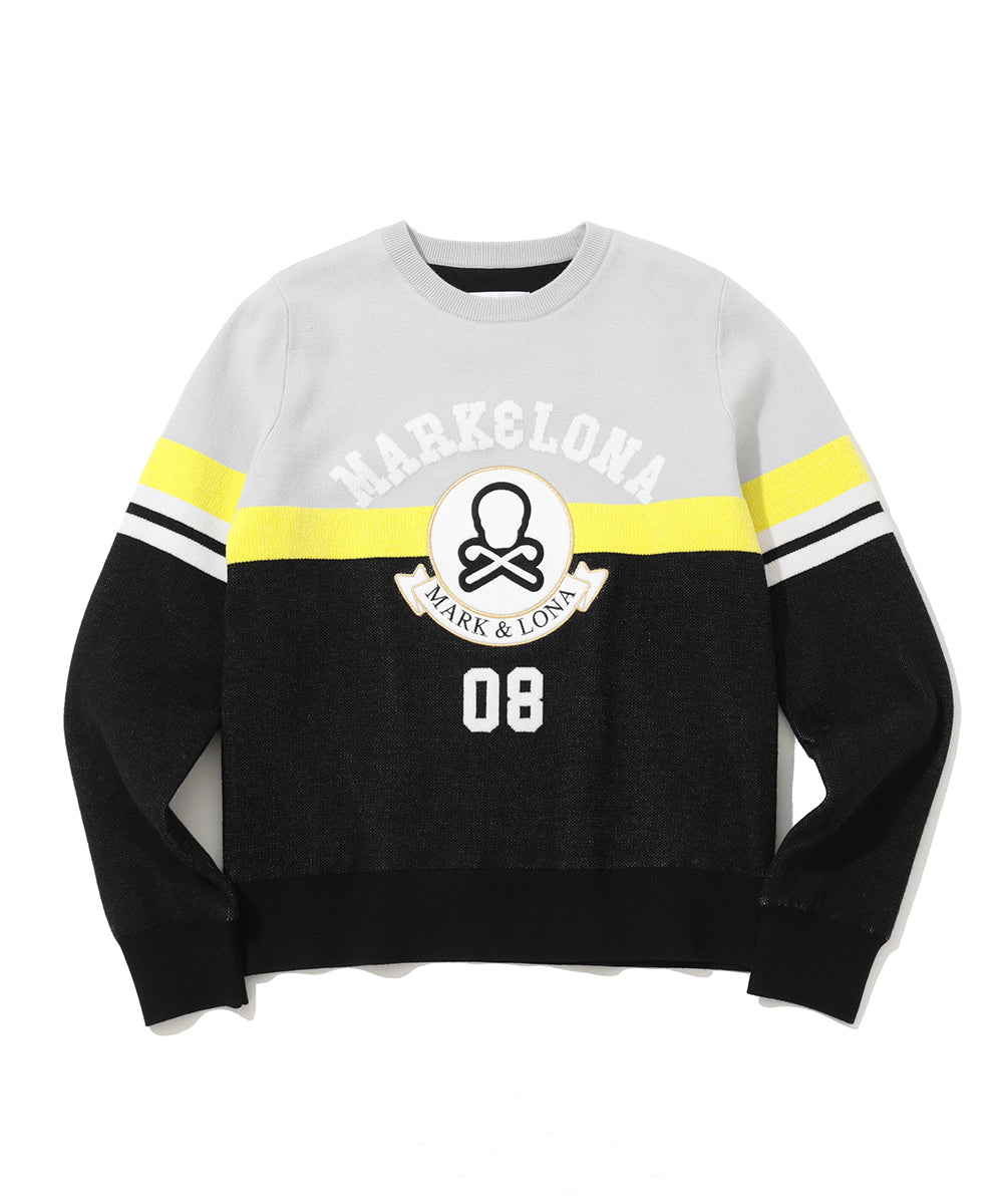 W GN COLOR BLOCK KNIT CREW LR4IB07F