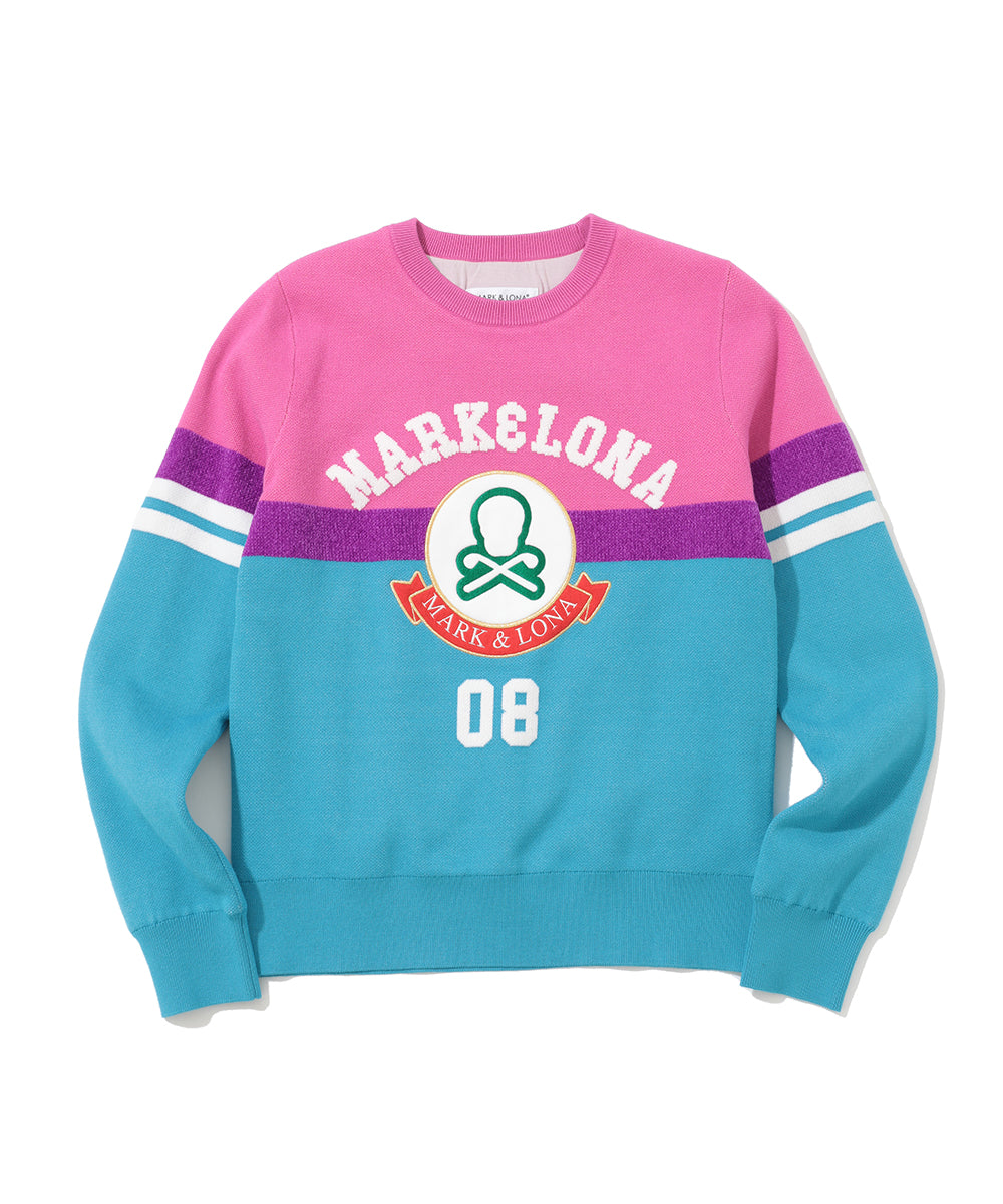 W GN COLOR BLOCK KNIT CREW LR4IB07F