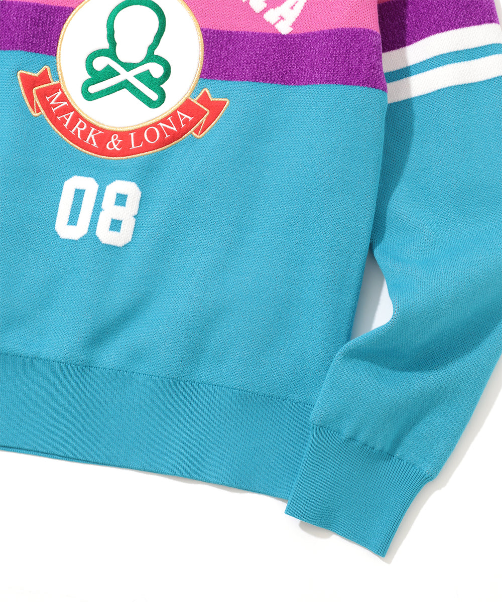 W GN COLOR BLOCK KNIT CREW LR4IB07F