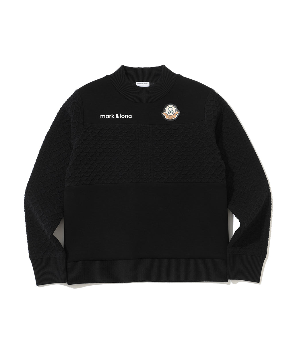 W GN JERSEY MIXED MOCK-NECK KNIT LR4IC08F