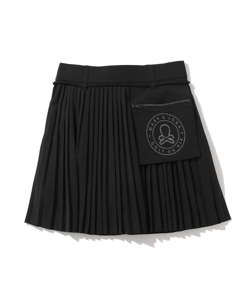W GN BACK POCKET POINT PLEATS SKIRT LR3IE02F