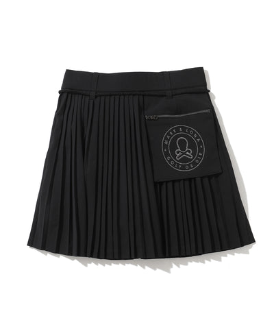 W GN BACK POCKET POINT PLEATS SKIRT LR3IE02F