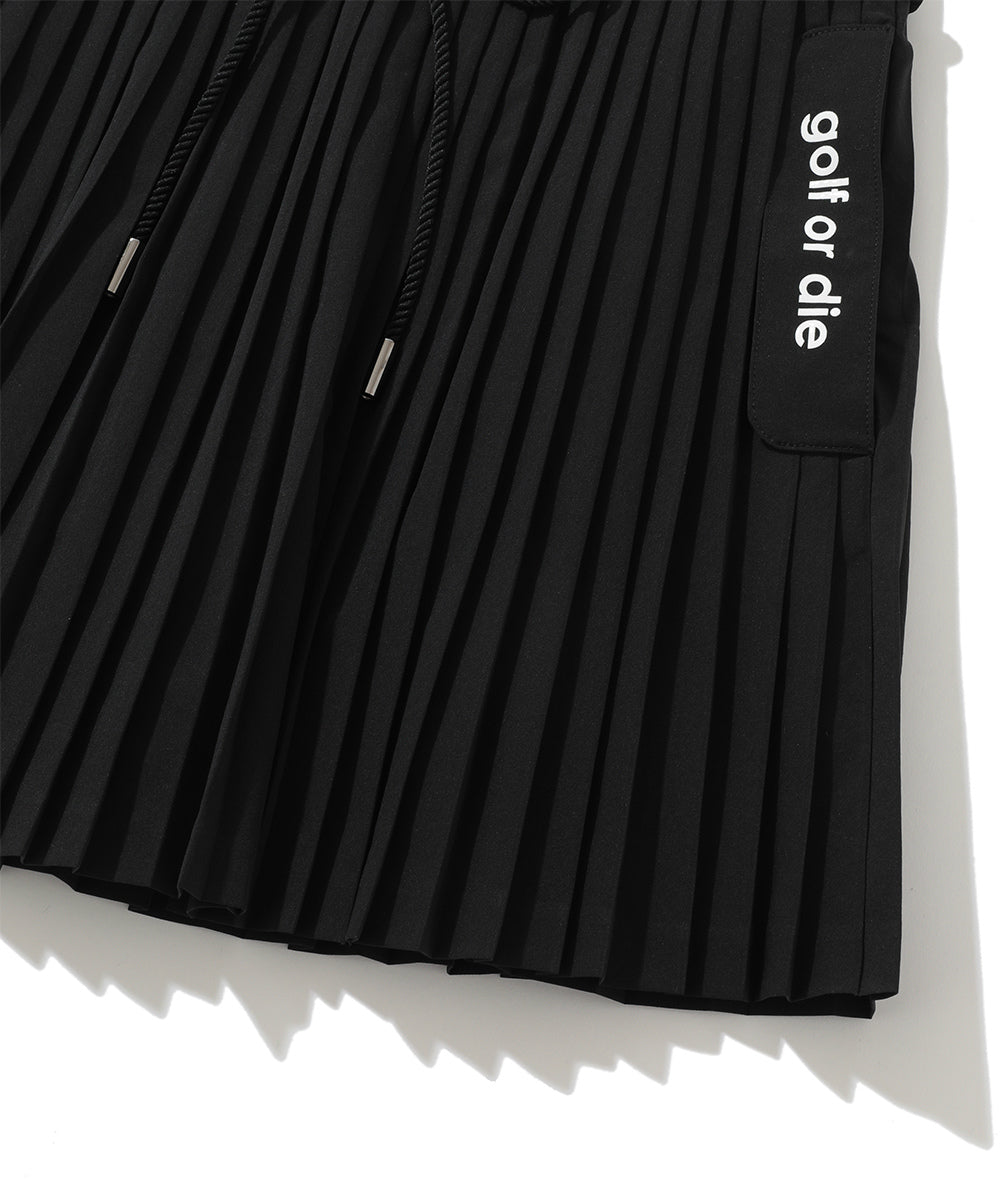 W GN BACK POCKET POINT PLEATS SKIRT LR3IE02F