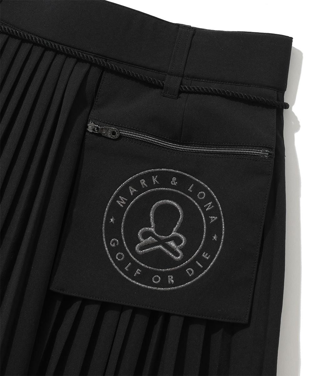 W GN BACK POCKET POINT PLEATS SKIRT LR3IE02F