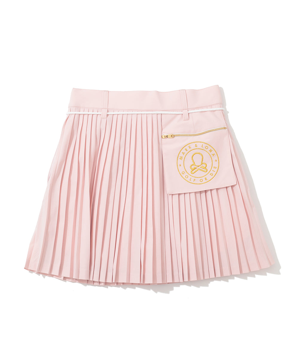 W GN BACK POCKET POINT PLEATS SKIRT LR3IE02F