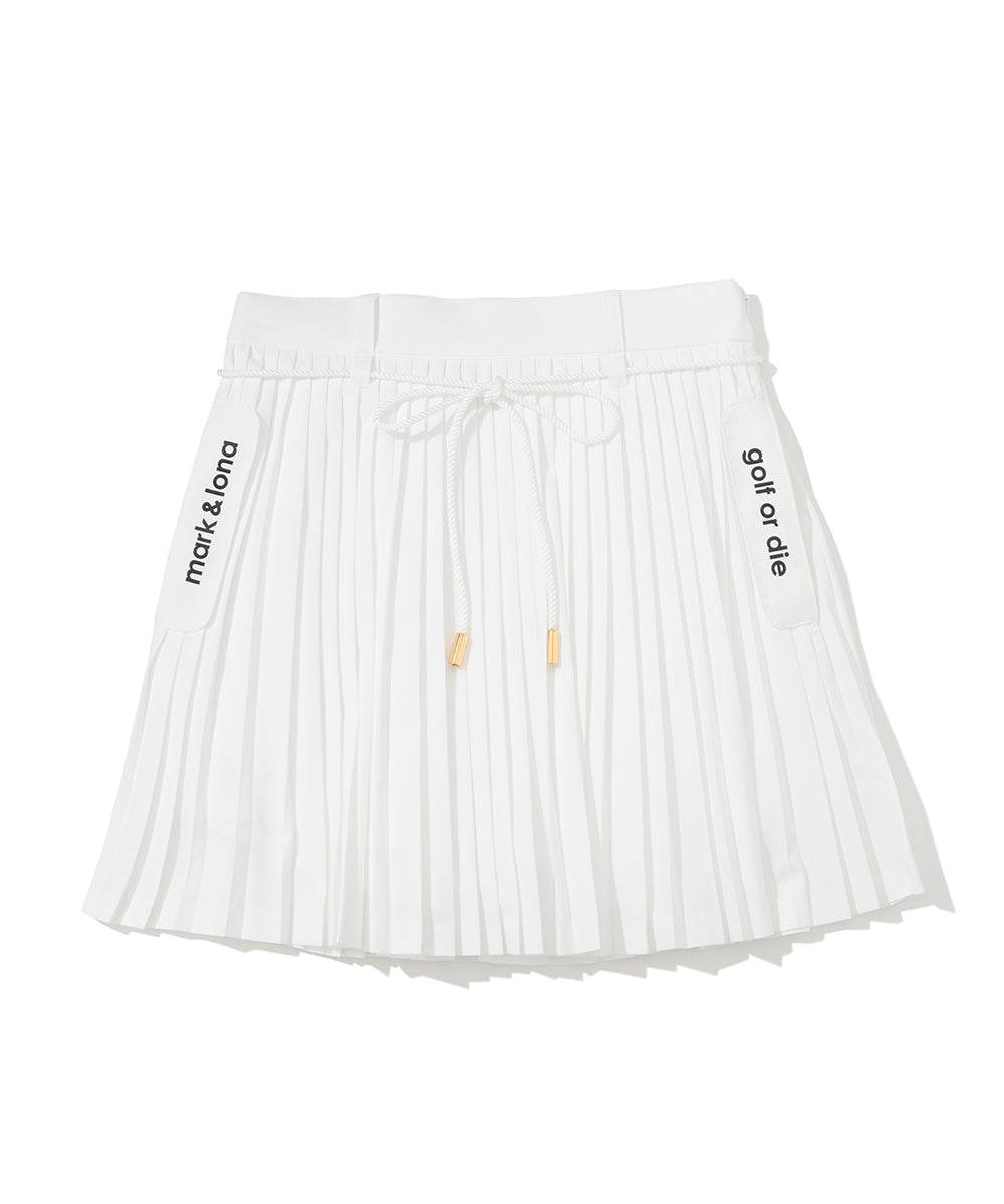 W GN BACK POCKET POINT PLEATS SKIRT LR3IE02F