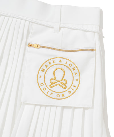 W GN BACK POCKET POINT PLEATS SKIRT LR3IE02F