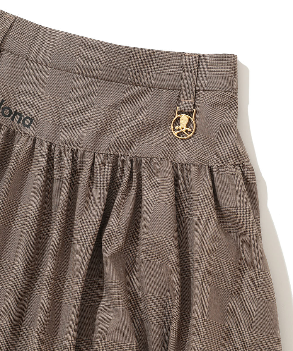 W GN GLEN CHECK BALLOON TYPE SKIRT LR3IE05F