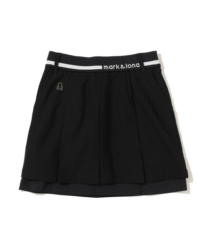 W GN WAIST LOGO POINT WIDE PLEATS SKIRT LR4IE07F