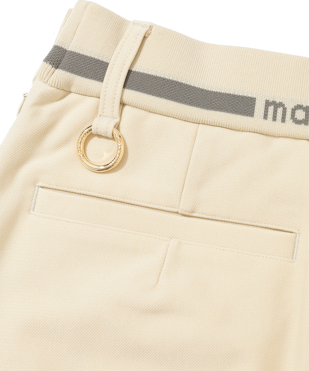 W GN WAIST LOGO POINT WIDE PLEATS SKIRT LR4IE07F